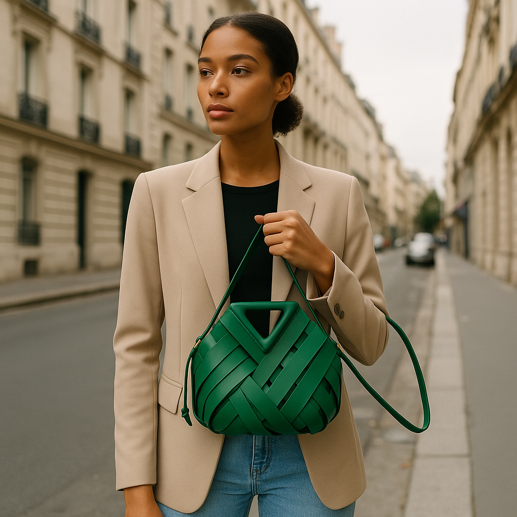 Sac à main tissé chic - Élégance et praticité